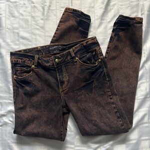 Baby Phat Pink Washed Slim Straight Cut Low Rise Jeans